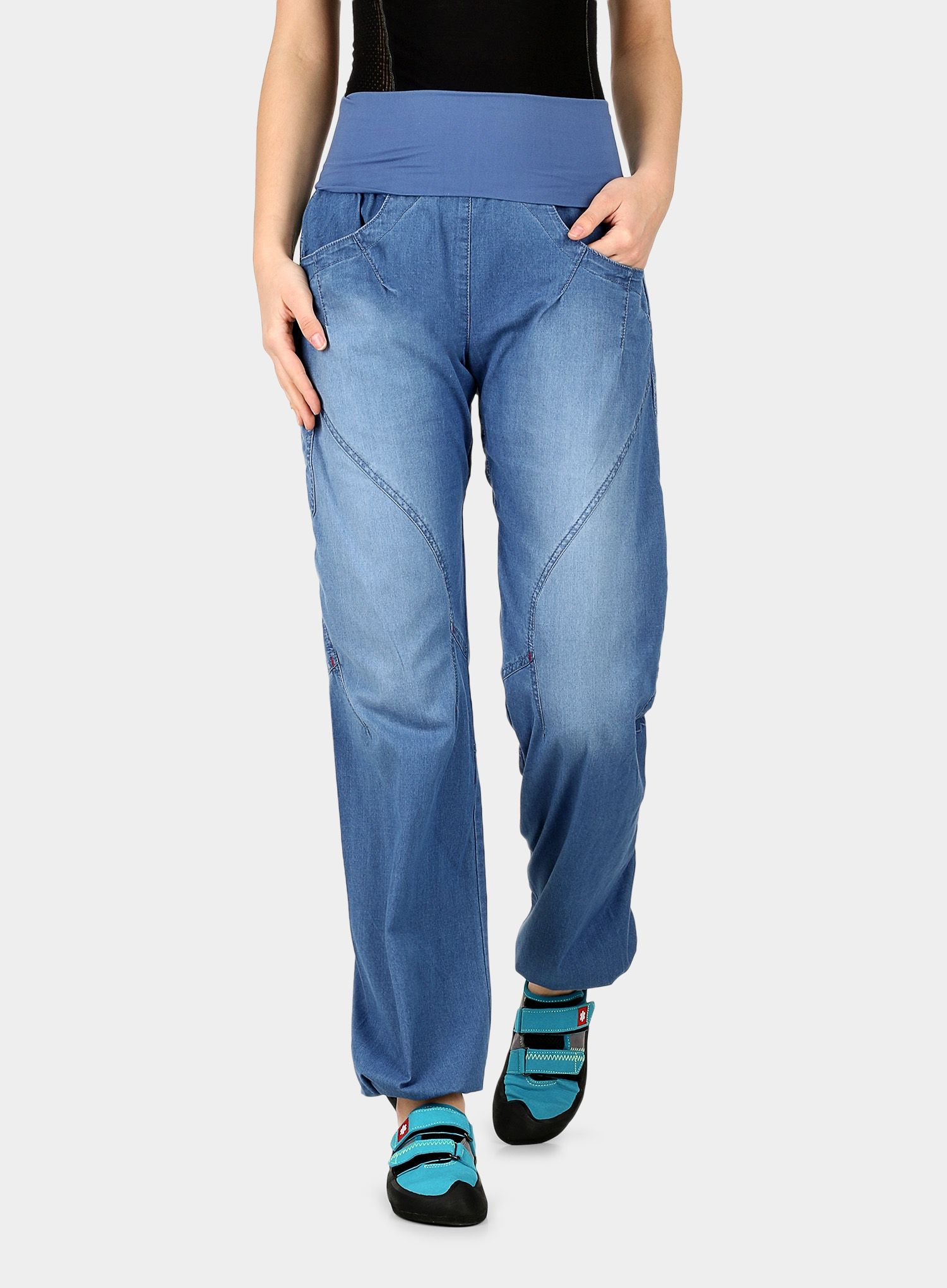 Дамски катерачни панталони Ocun Noya Jeans - middle blue
