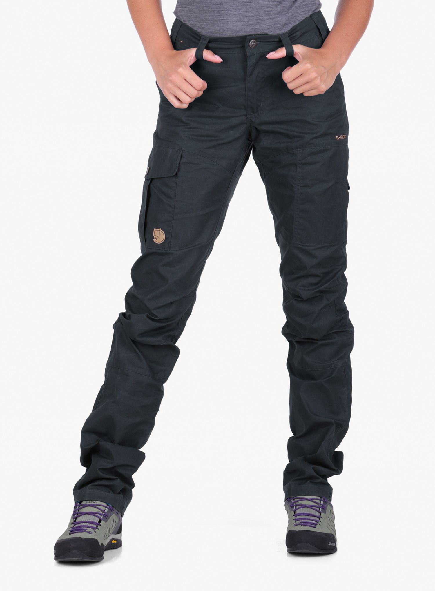 Дамски панталони за трекинг Fjallraven Karla Pro Curved - dark navy