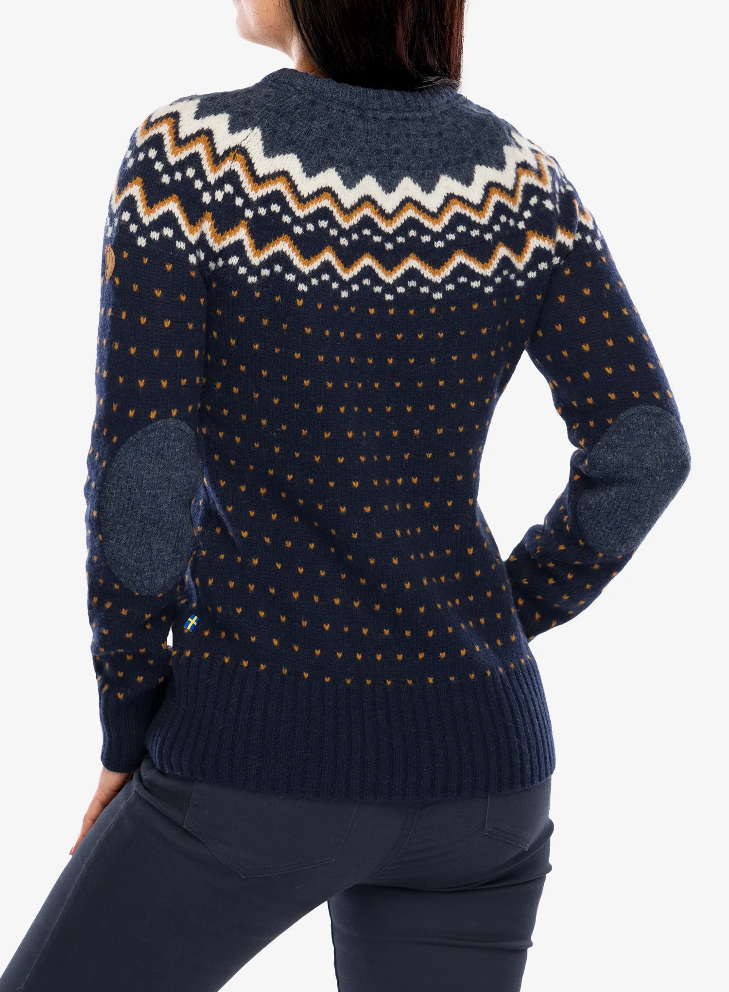 Дамски пуловер Fjallraven Ovik Knit Sweater - dark navy