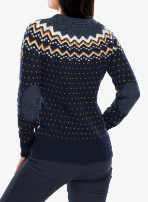Дамски пуловер Fjallraven Ovik Knit Sweater - dark navy