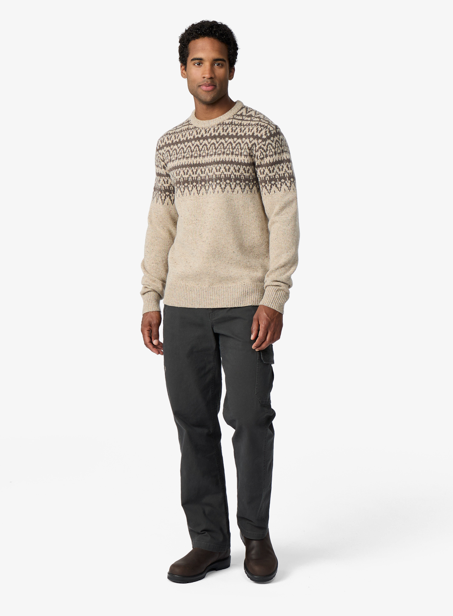 Вълнен пуловер Royal Robbins Arch Rock Crew LS - sandstone htr lassen pt