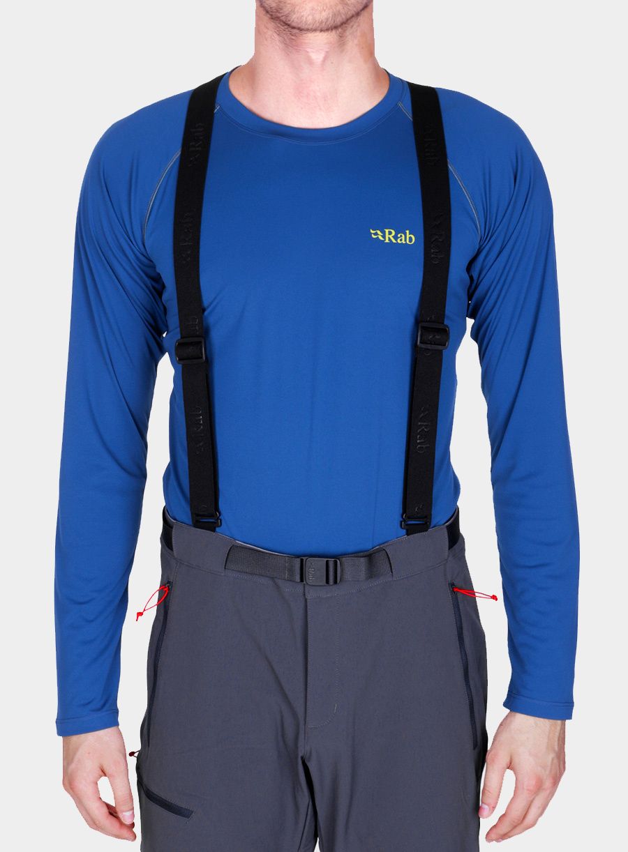 Тиранти за панталони Rab Braces - black