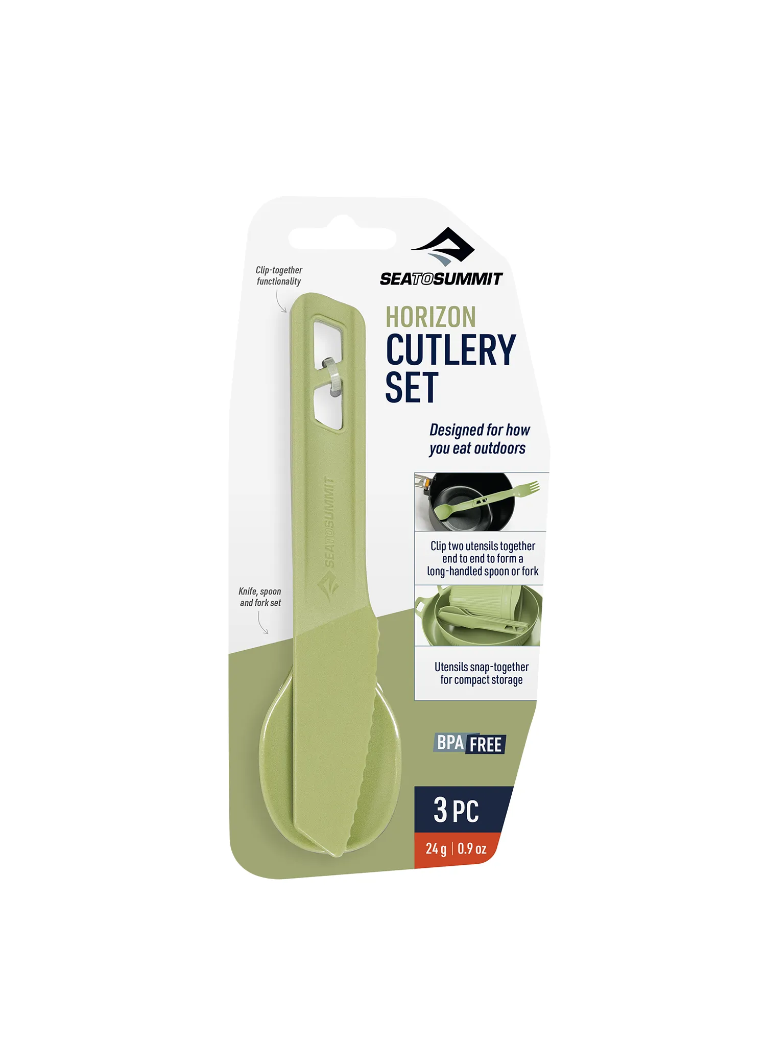 Туристически прибори Sea to Summit Horizon Cutlery 3 - tarragon