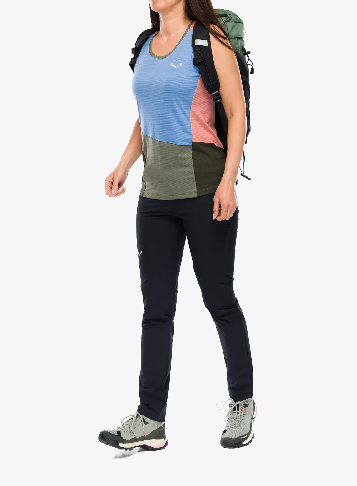 Дамски потник Salewa Puez Sporty Dry Tank - morning blue/multi