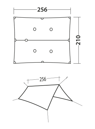 Платнище Robens Vestis 2.50 x 2.30 Solo tarp UL - orange