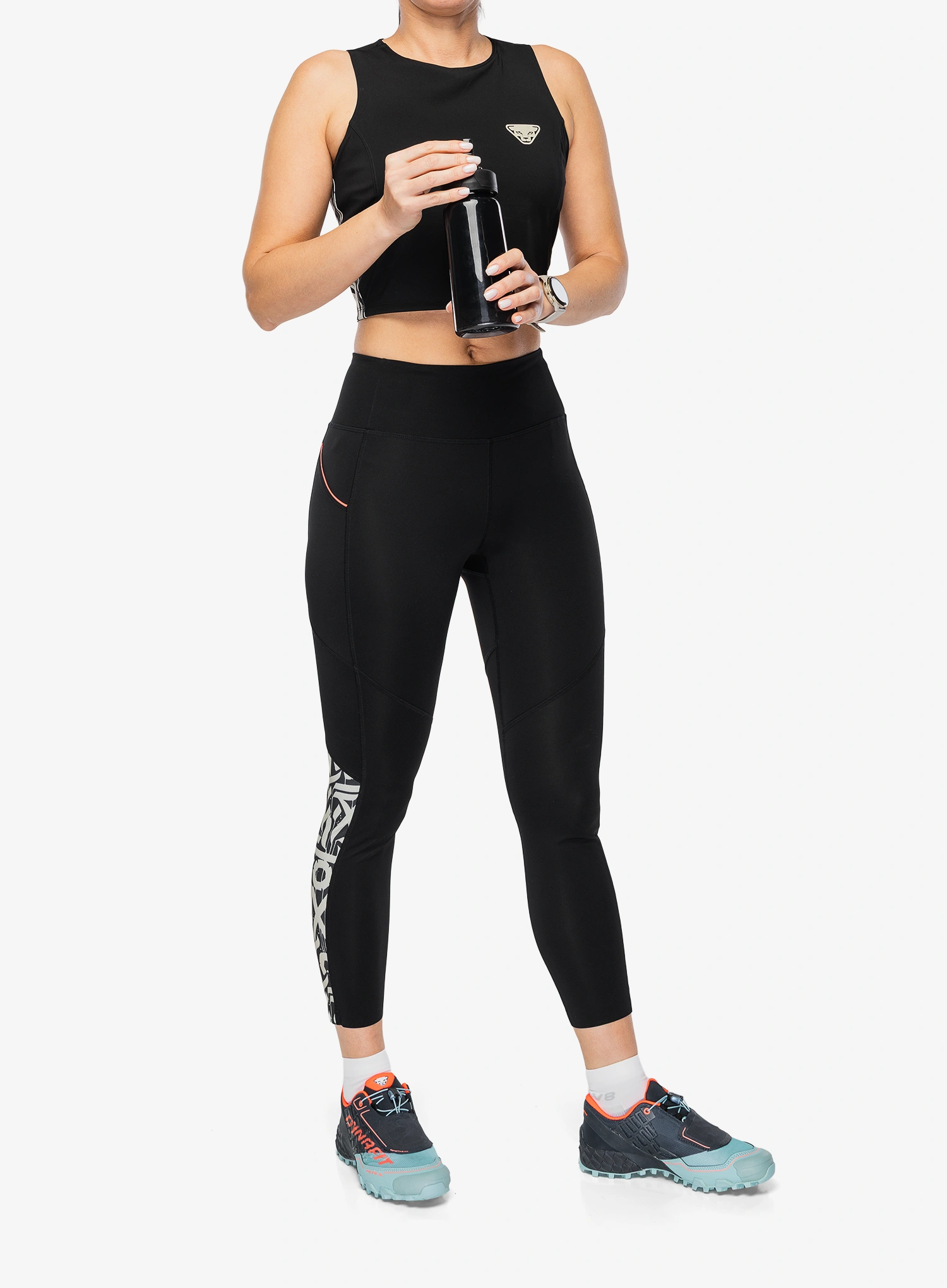 Дамско горнище Dynafit Trail Crop Top - black out