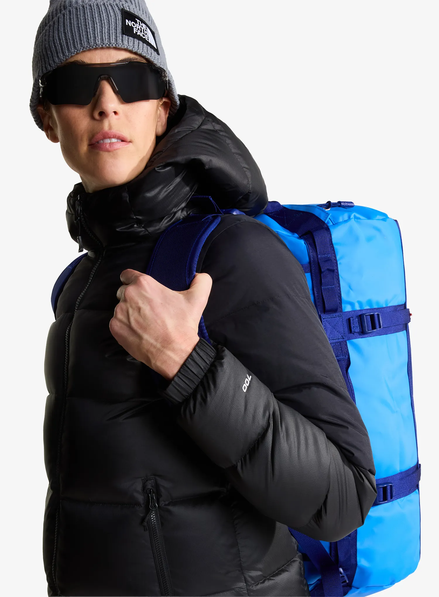 Чанта за рамо The North Face Base Camp Duffel S - active blue/bold blue