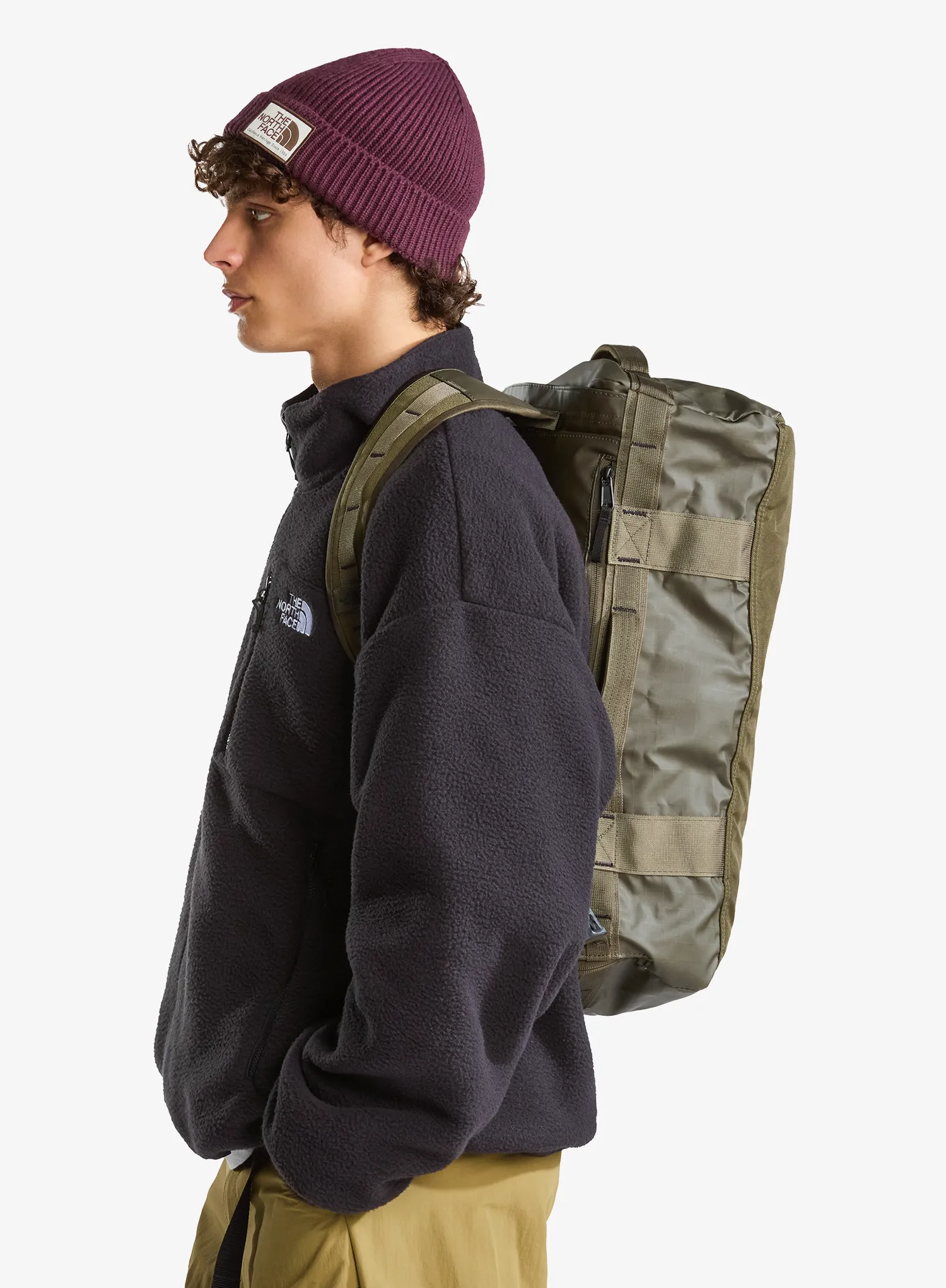 Чанта за рамо The North Face Base Camp Voyager Duffel 32L - new taupe green/tnf black