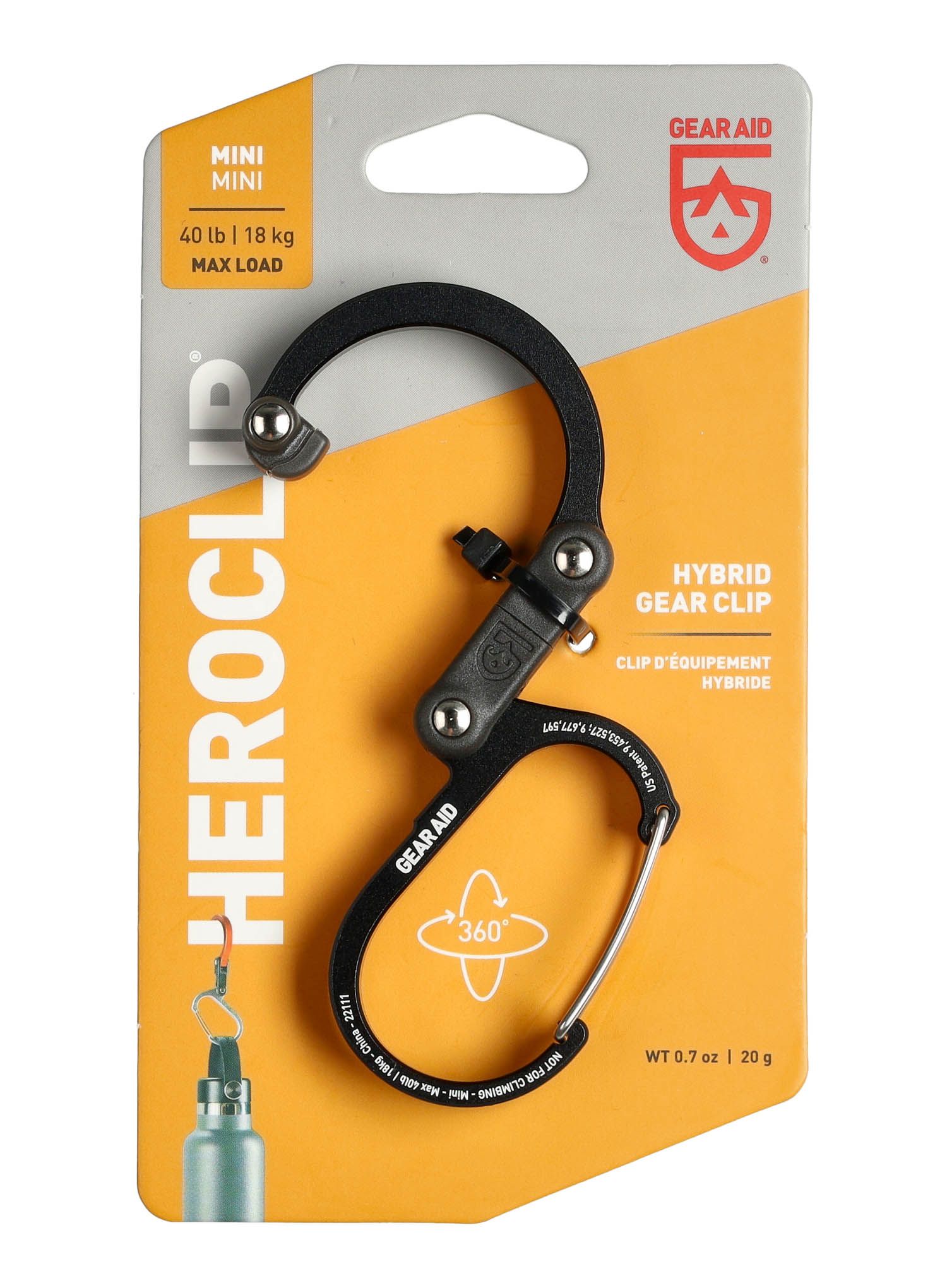 Държач Gear Aid Heroclip Mini - stealth black
