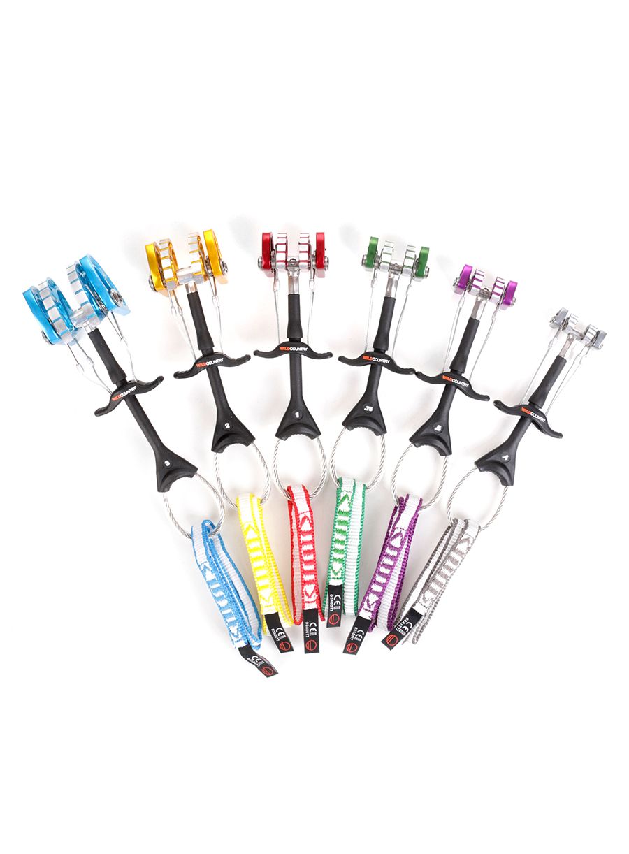 Френдове за катерене Wild Country Friend Set 0.4, 0.5, 0.75, 1, 2, 3 - silver/purple/green/red/gold