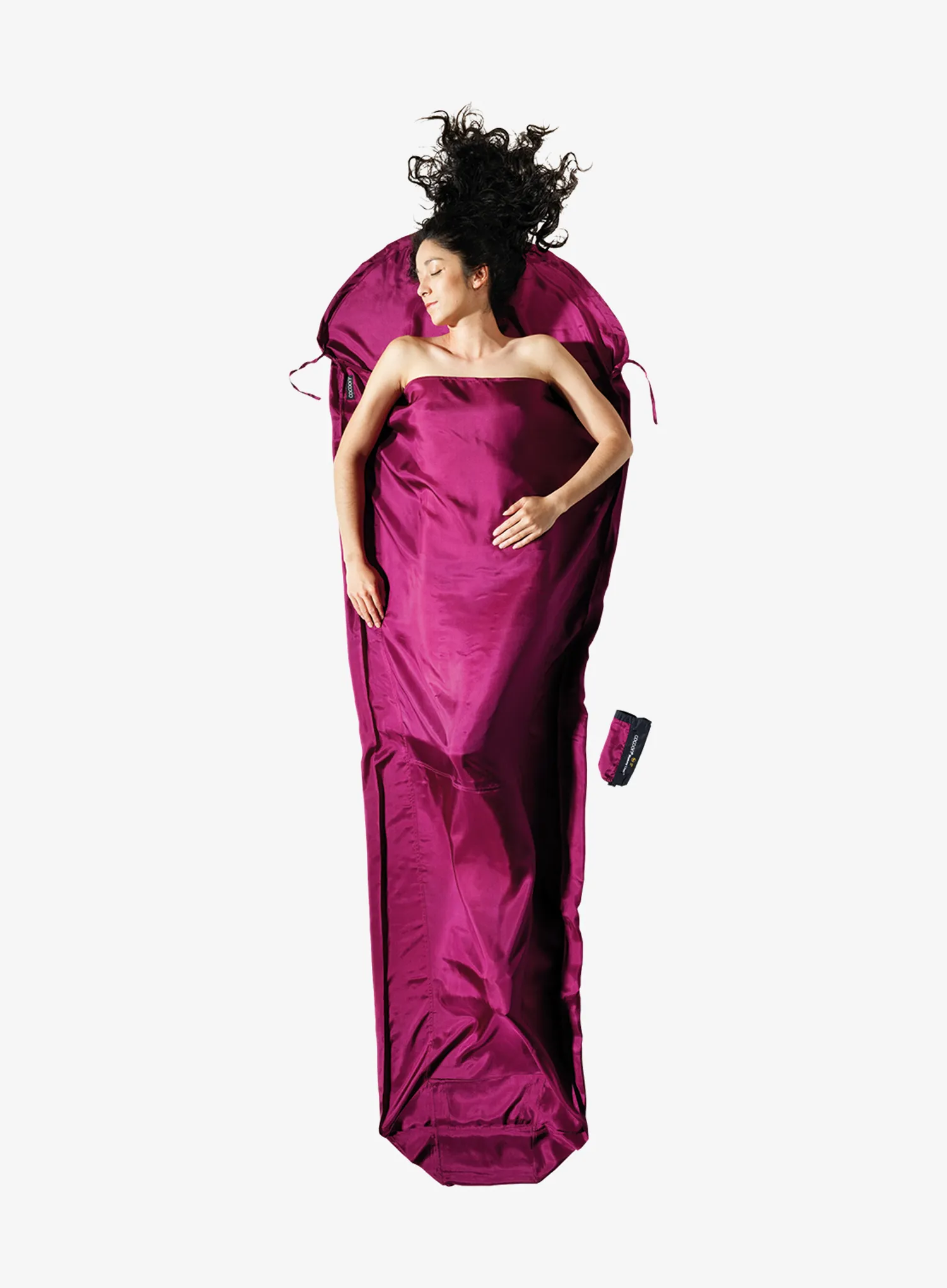 Чаршаф за спален чувал Cocoon MummyLiner - Silk - mulberry red