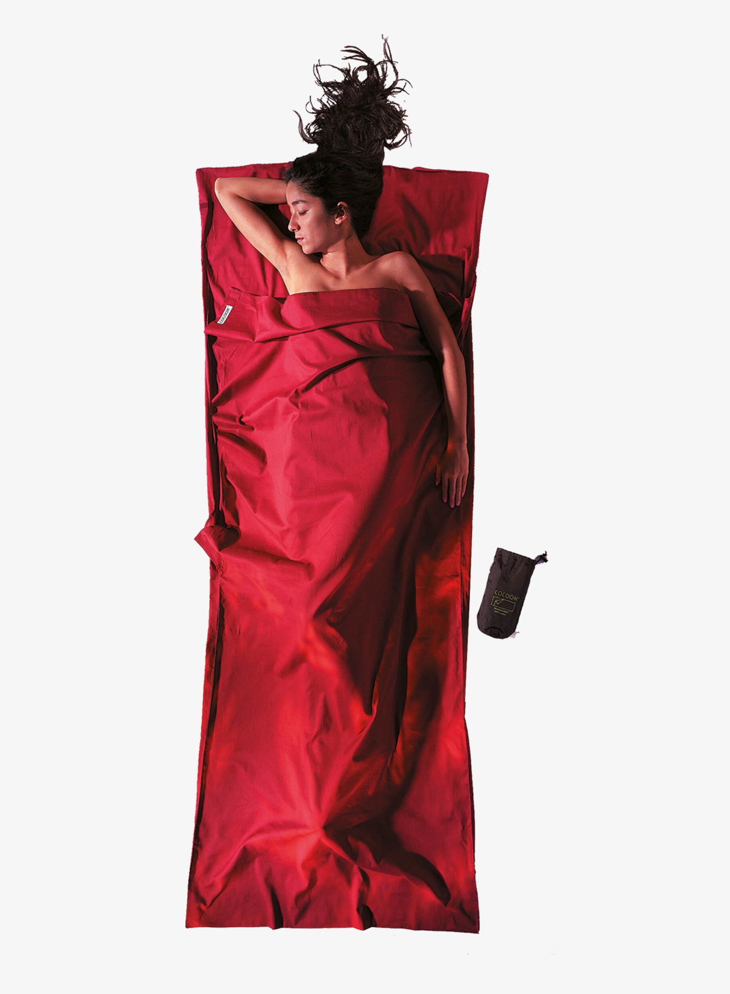 Чаршаф за спален чувал Cocoon TravelSheet - Cotton - monks red