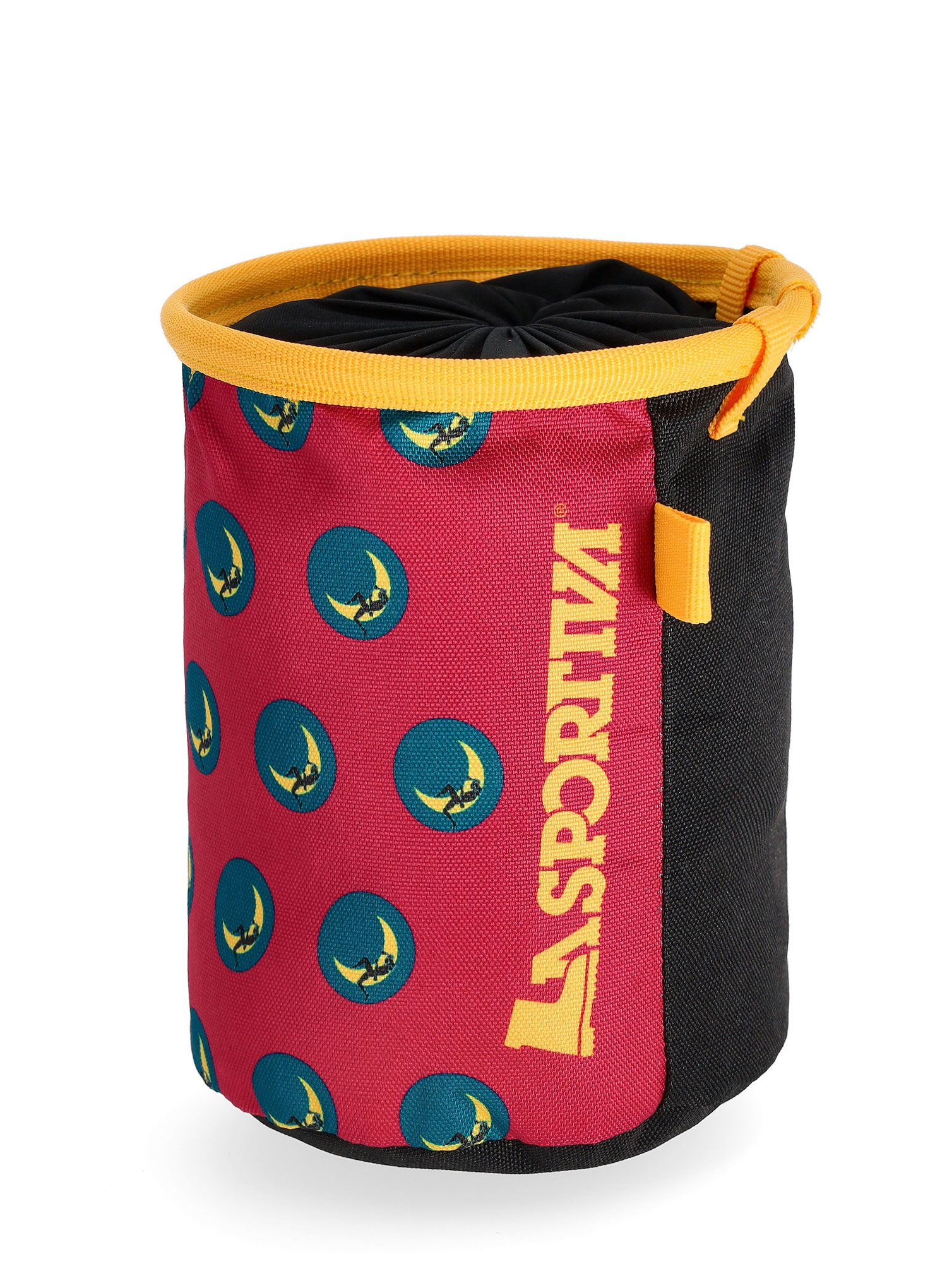 Торбичка за магнезий La Sportiva Climbing On The Moon Chalk Bag - fucsia/giallo