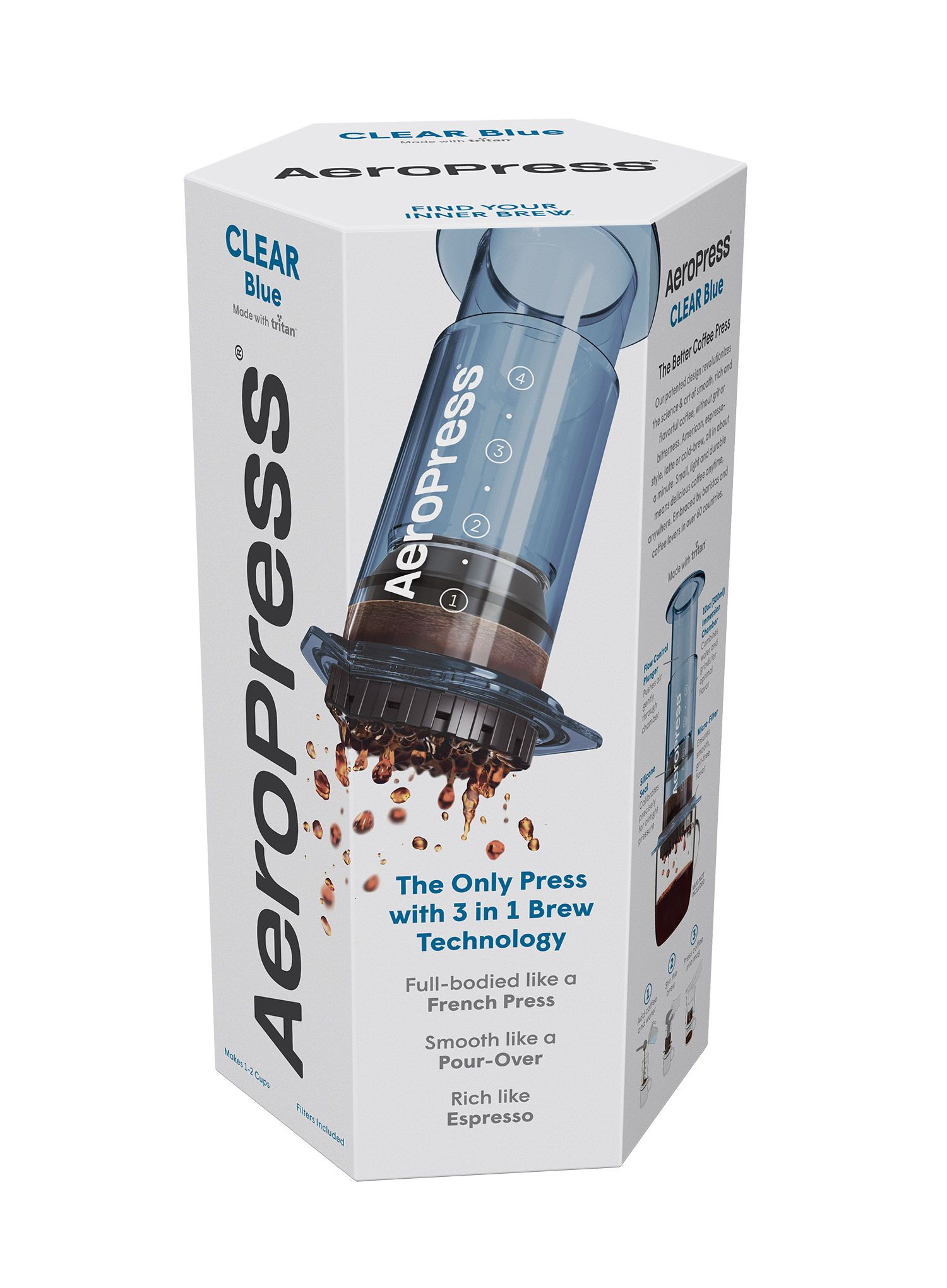Инфузер за кафе AeroPress Clear - blue