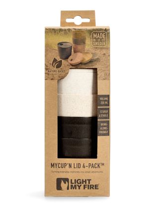 Туристическа чаша Light My Fire MyCup'N Lid 4-Pack - black/white