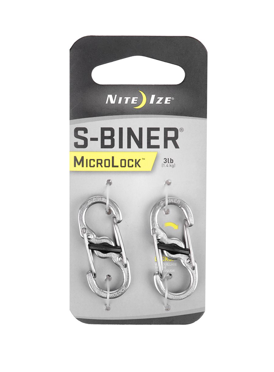 Карабинер за ключове Nite Ize S-Biner MicroLock 2Pack - steel